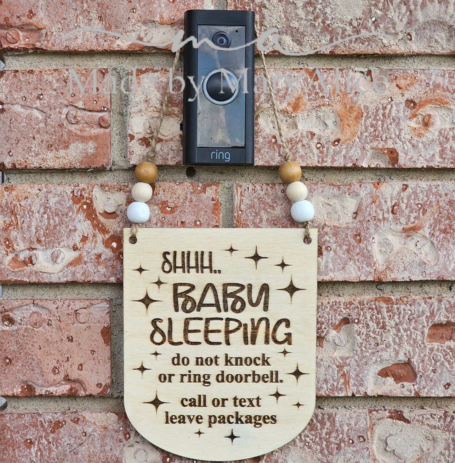 Shh Baby is Sleeping Wood Sign