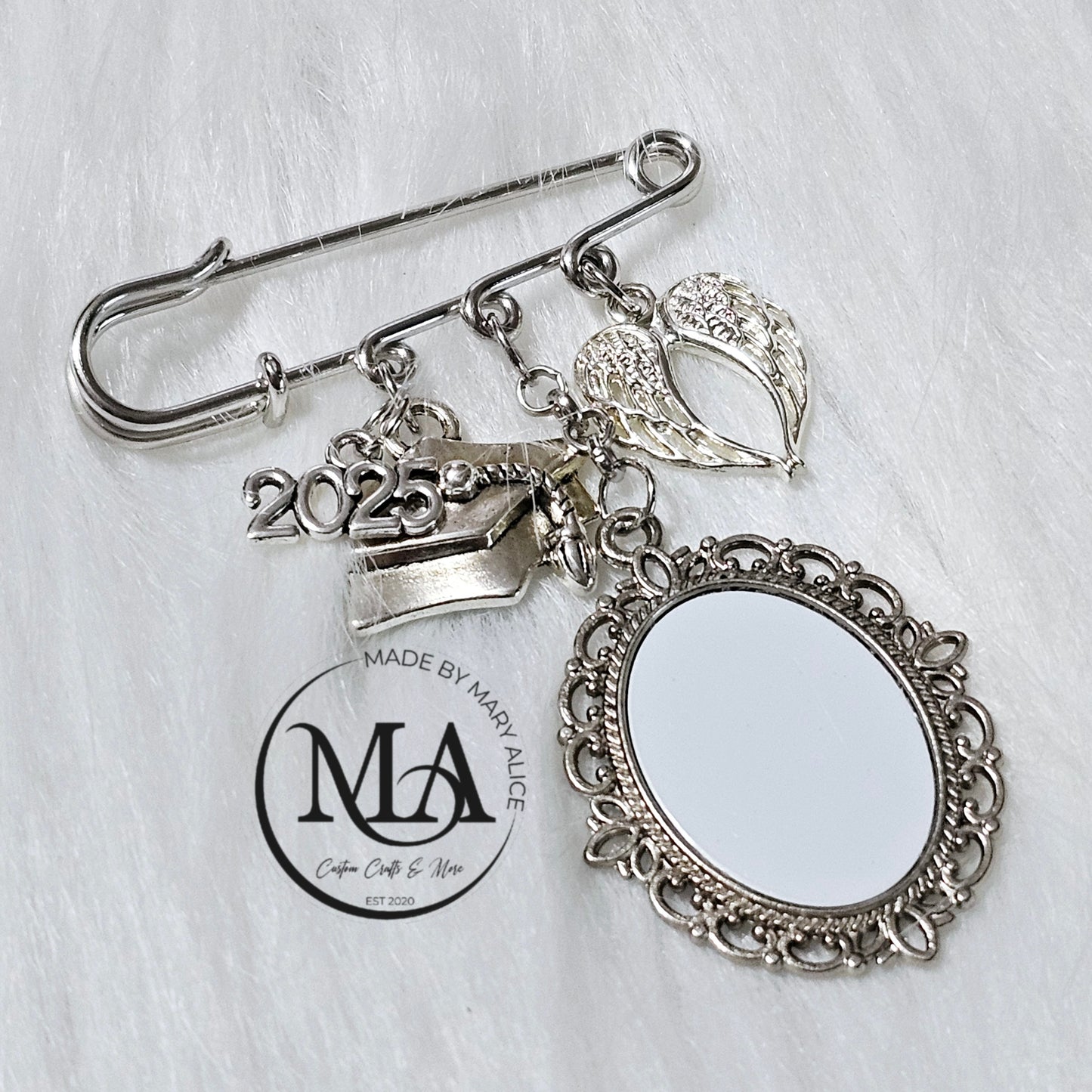 Memorial Pin with Charms