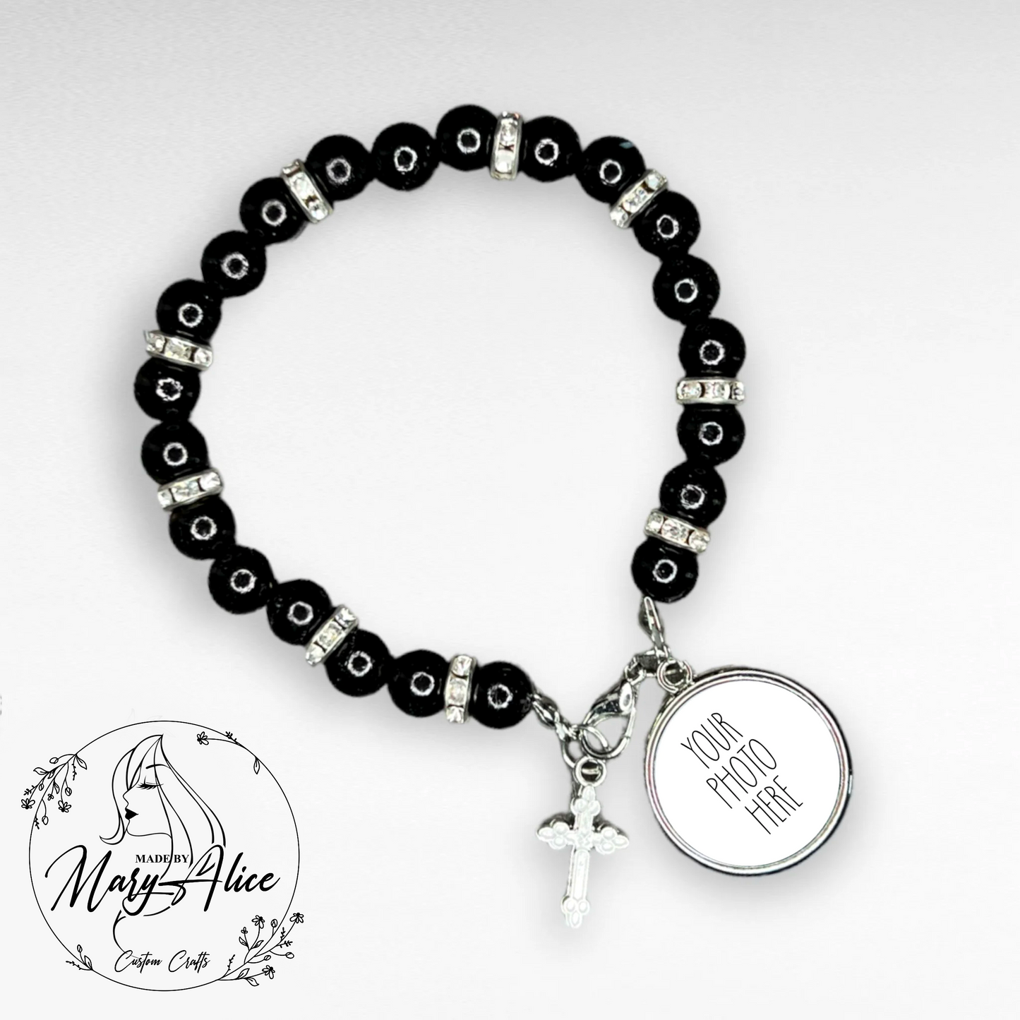 Beaded Bracelet with Cross
