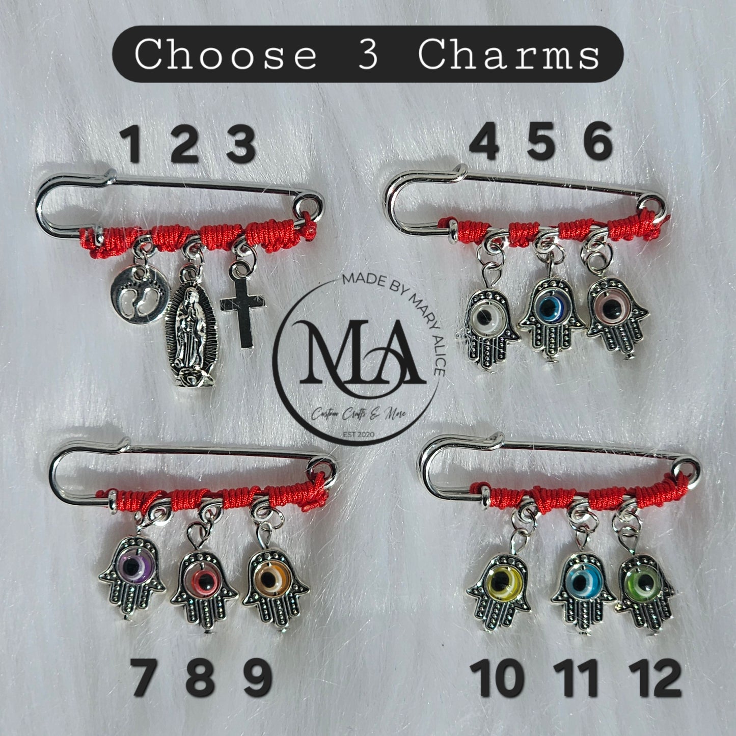 3 Charm Protection Pin