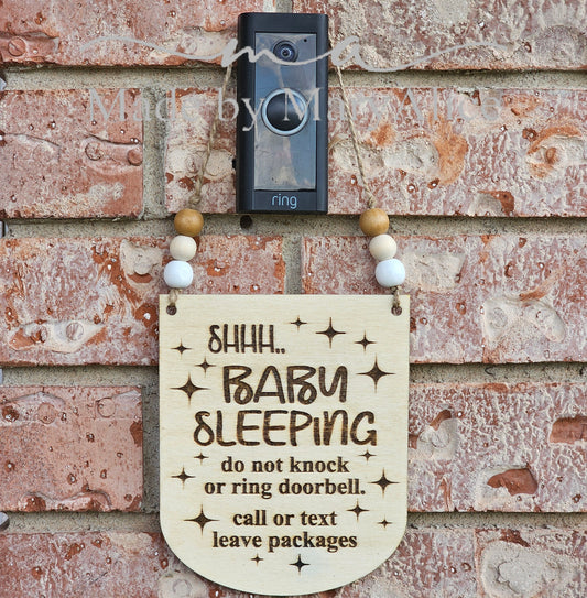 Shh Baby is Sleeping Wood Sign