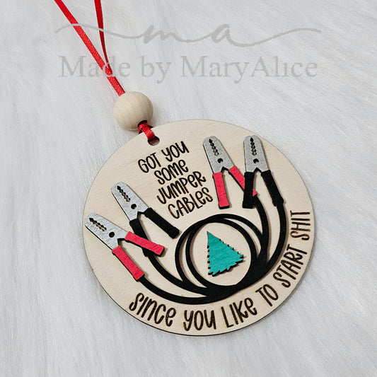 Jumper Cables Ornament