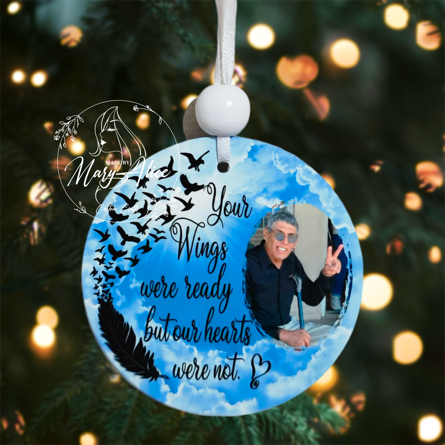 Your Wings Were Ready Ornament with Wings