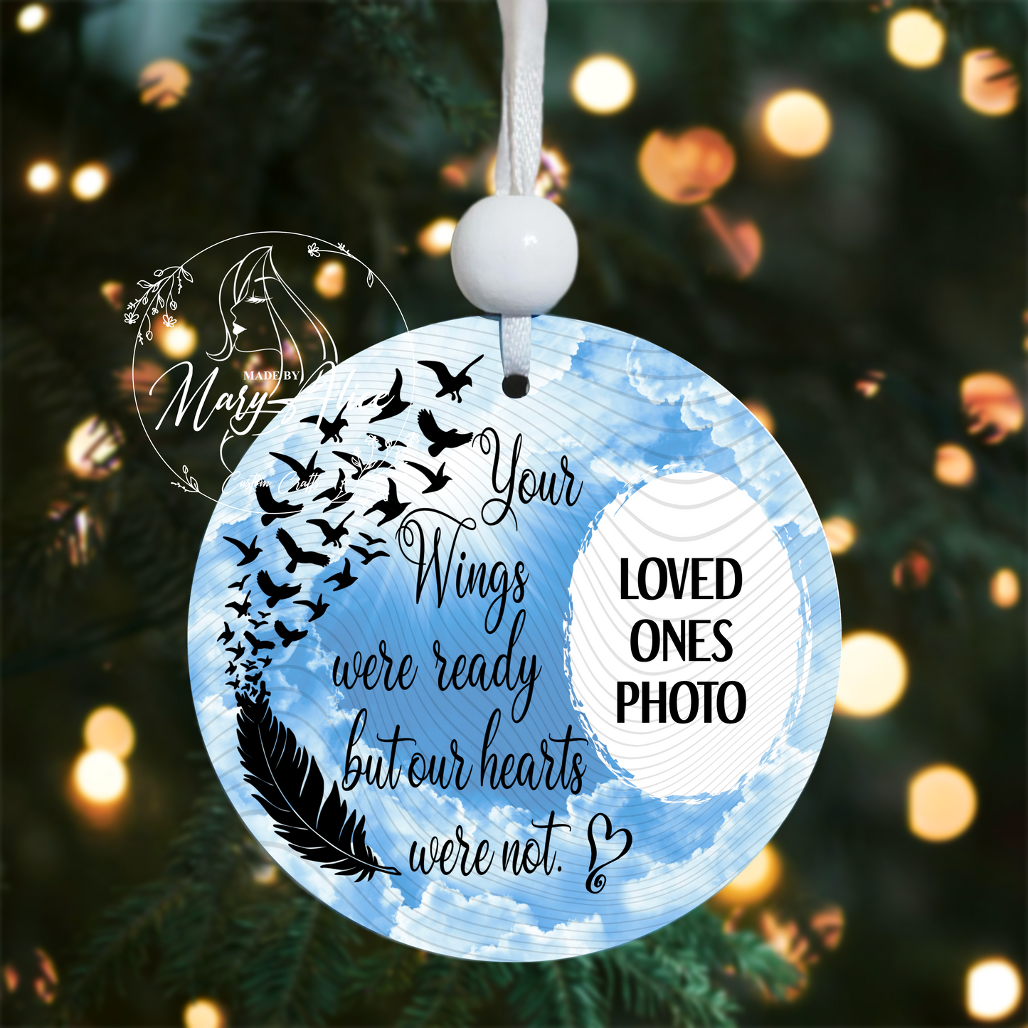 Your Wings Were Ready Ornament with Wings