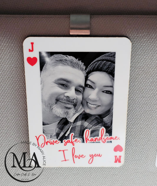 Photo Playing Card Visor Clip