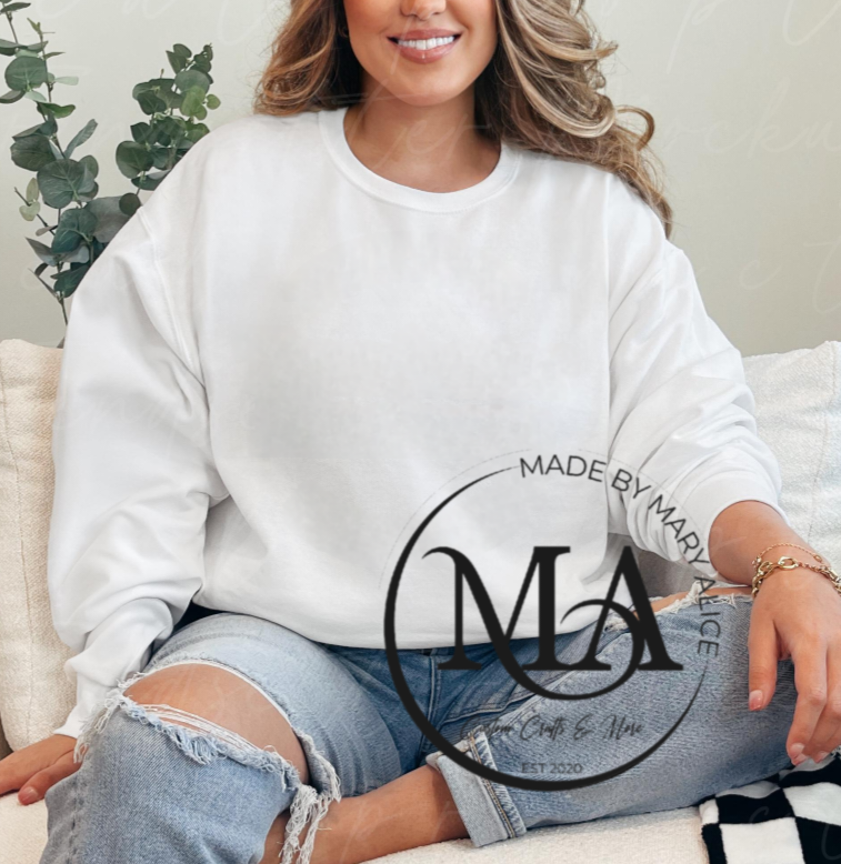 Jerzees 562 Adult 8 oz. NuBlend® Fleece Crew- White