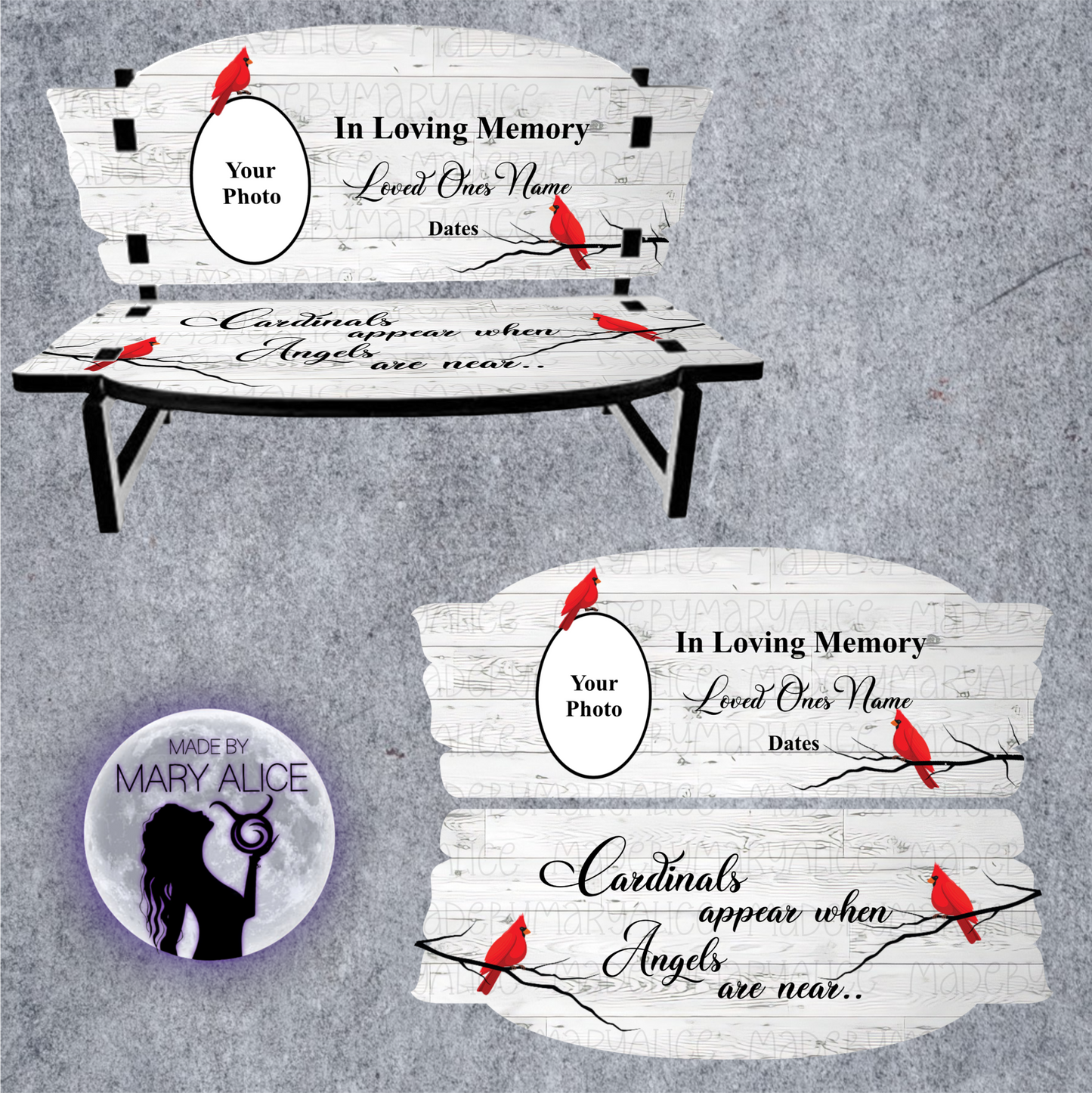 Miniature Sized Memorial Bench