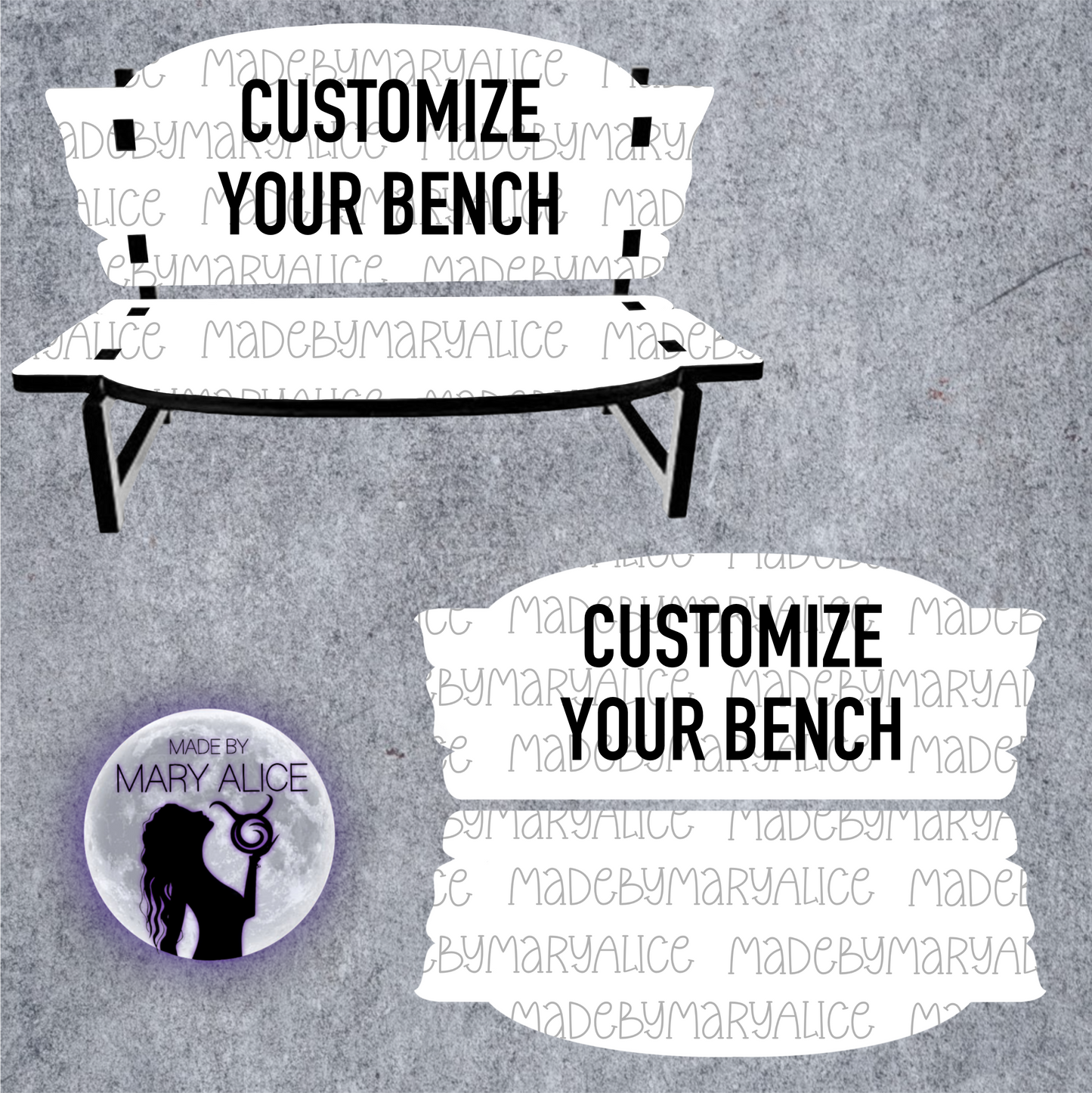 Miniature Sized Memorial Bench