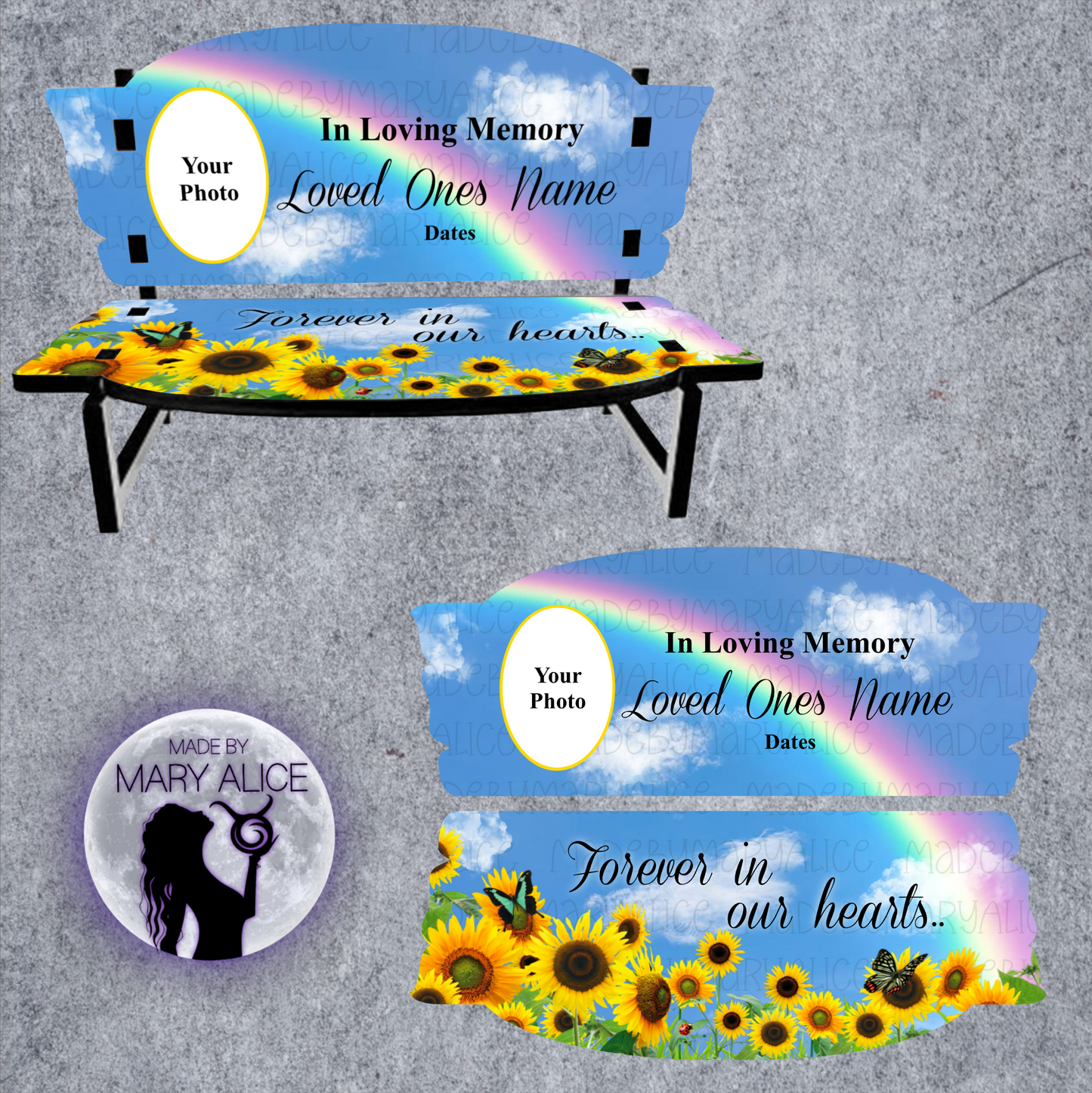 Miniature Sized Memorial Bench