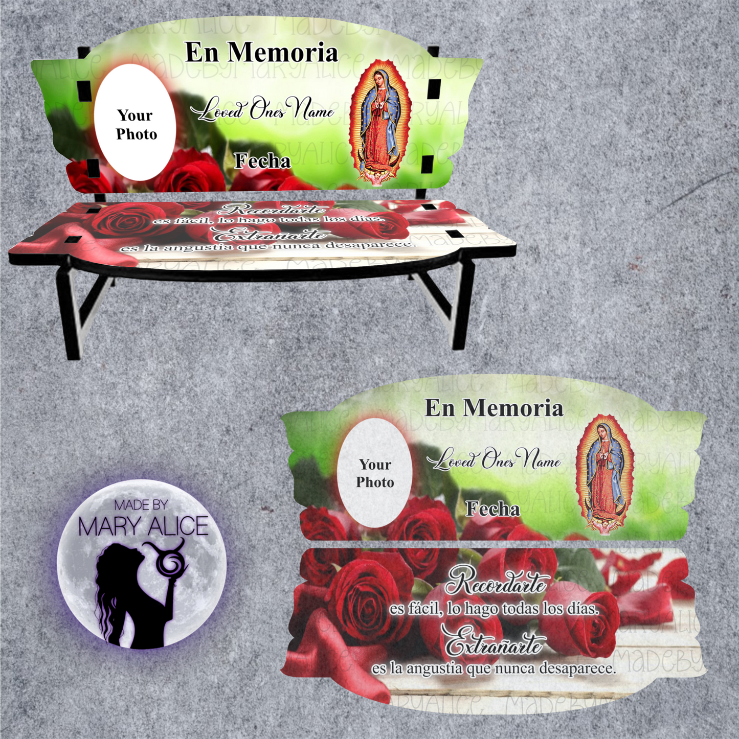 Miniature Sized Memorial Bench